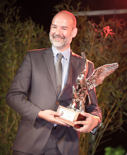 Olivier Salamin avec le Award